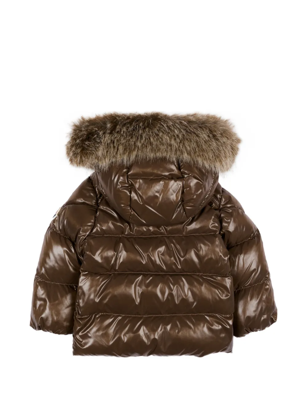 Moncler Enfant faux-fur trim padded jacket Bruin