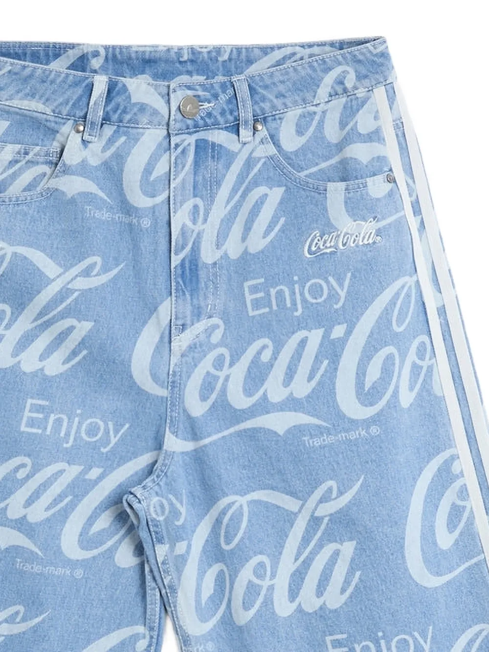adidas x Coca-Cola Classic Sport denim shorts Blauw