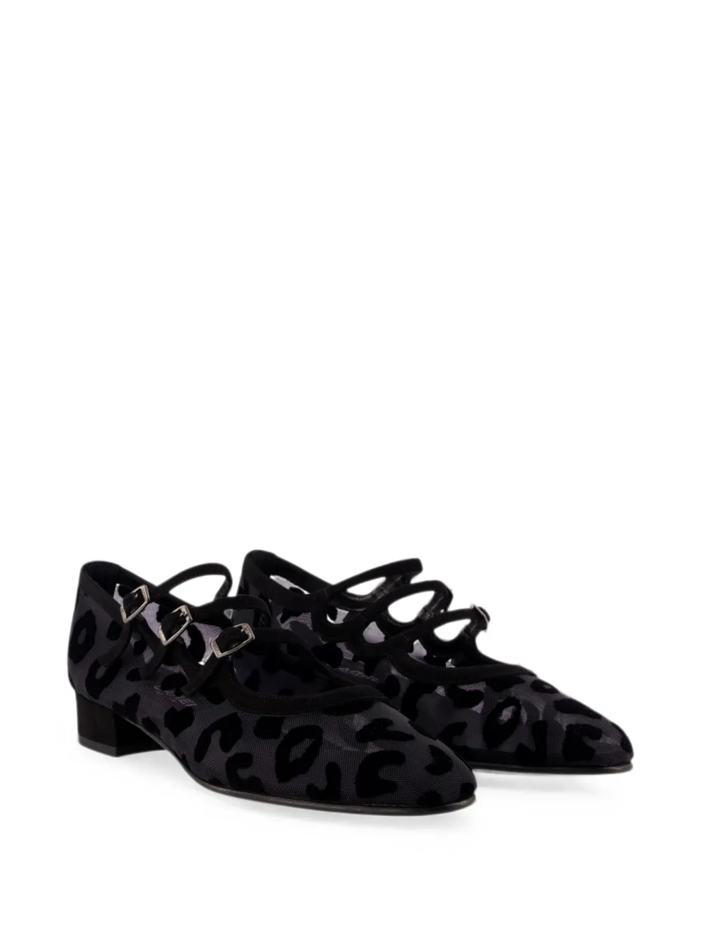 Carel Paris Ariana R leopard-print mesh pumps Zwart