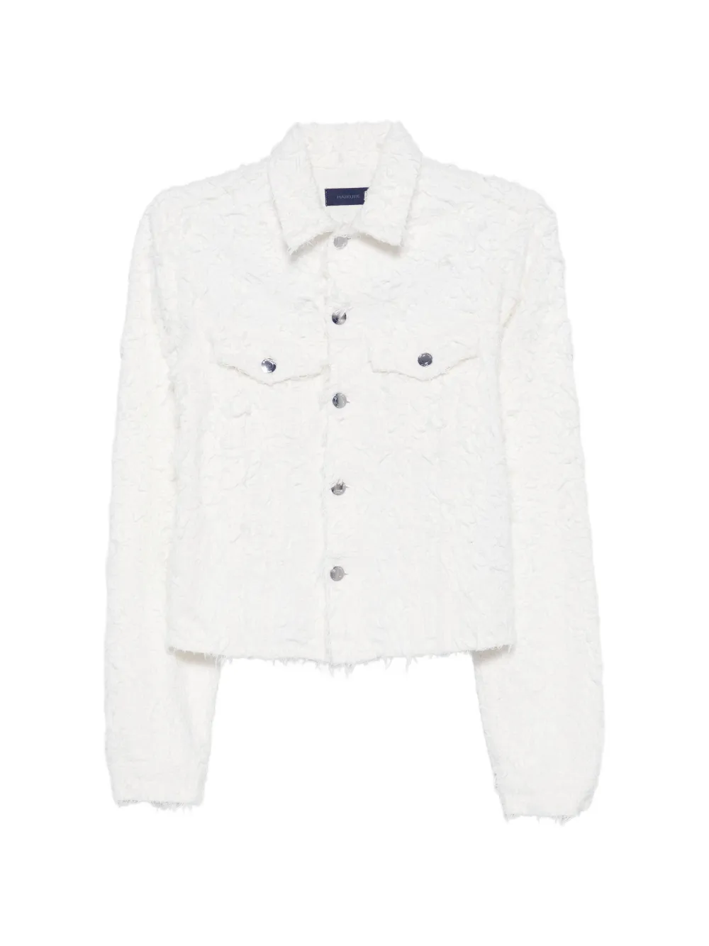 Haikure Cherry fur-textured denim jacket