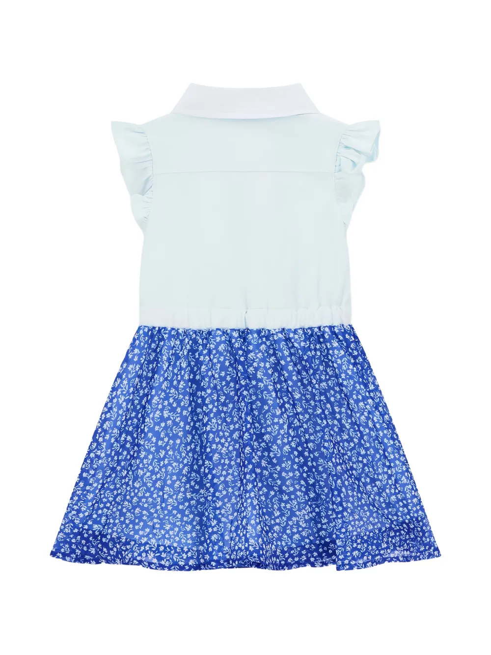guess kids fit-and-flare printed dress Blauw