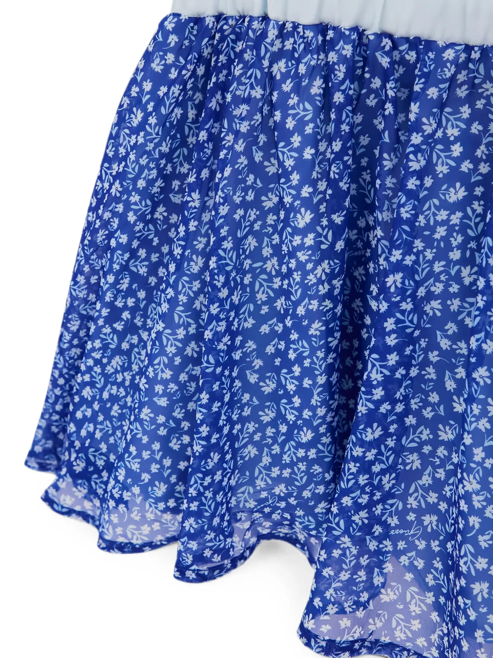 guess kids fit-and-flare printed dress Blauw