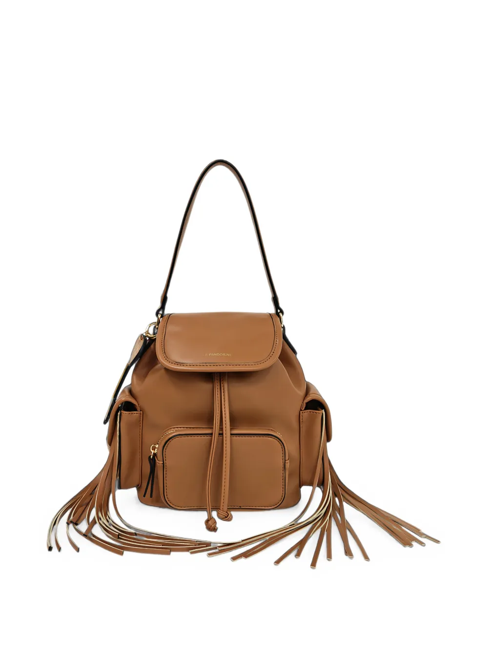 LE PANDORINE fringe-detail backpack - Braun