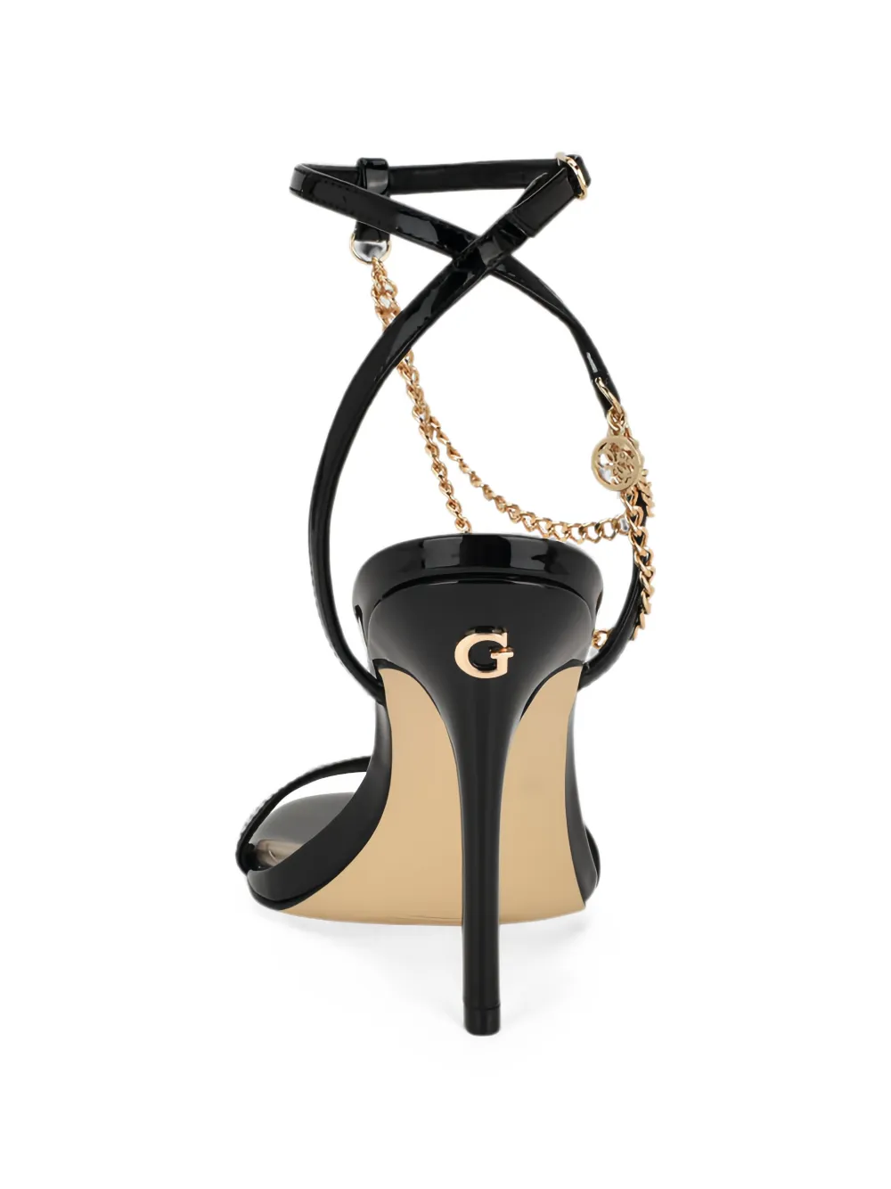 GUESS USA Miamy chain-link ankle-strap sandals Zwart