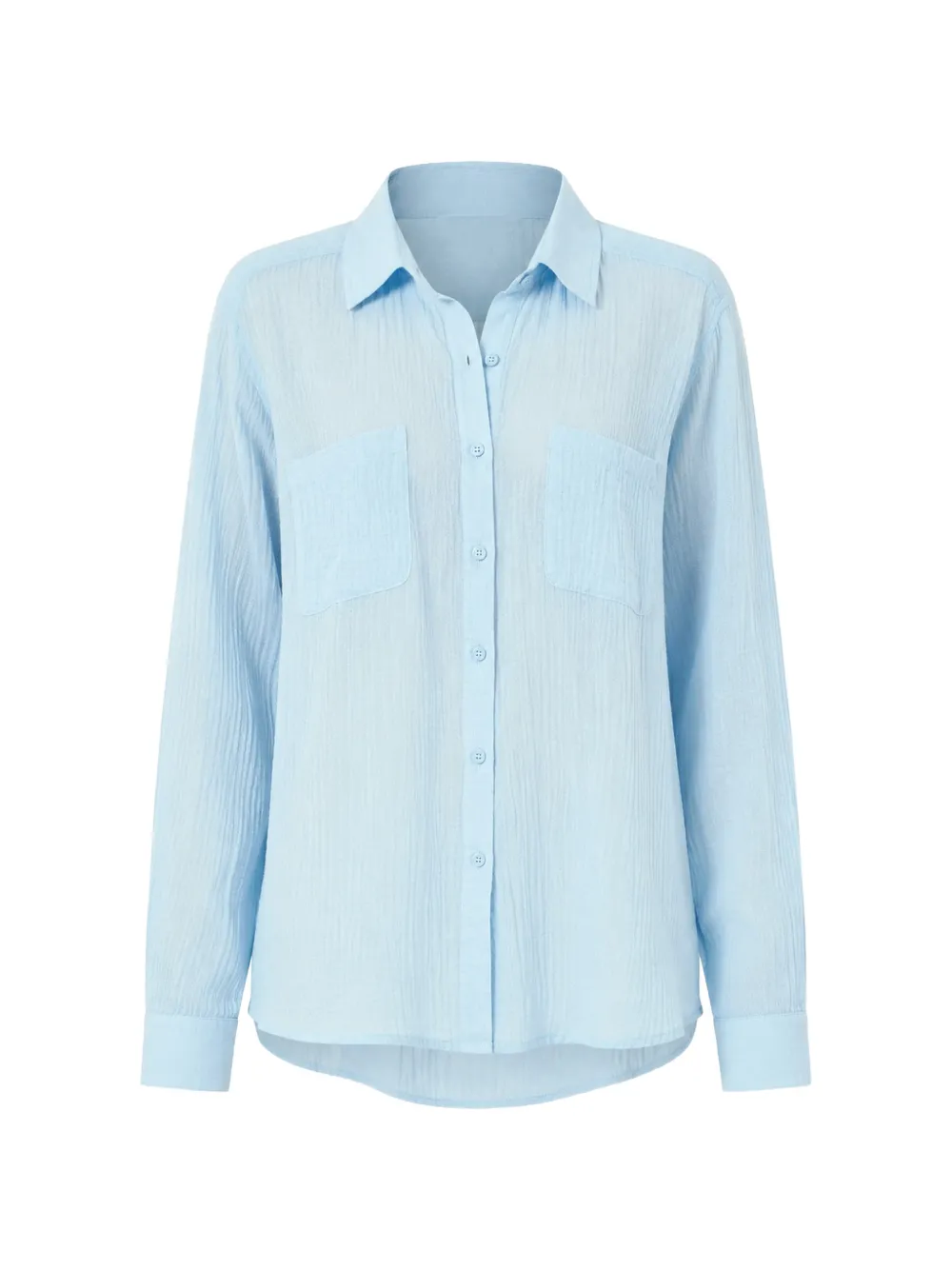 Seafolly Breeze crinkled-finish shirt - Blau