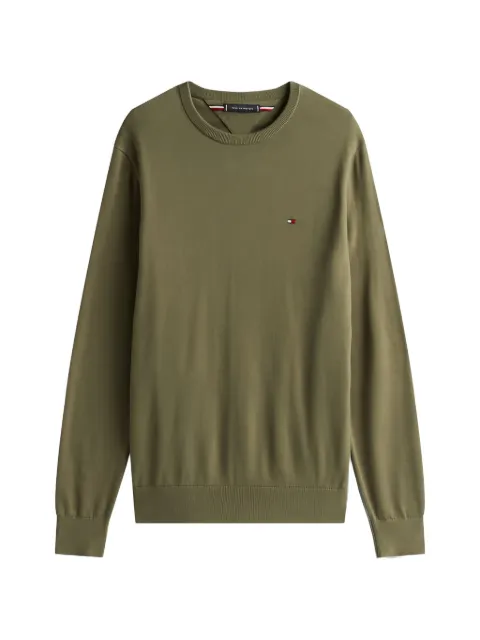 Tommy Hilfiger jersey con cuello redondo y bandera bordada