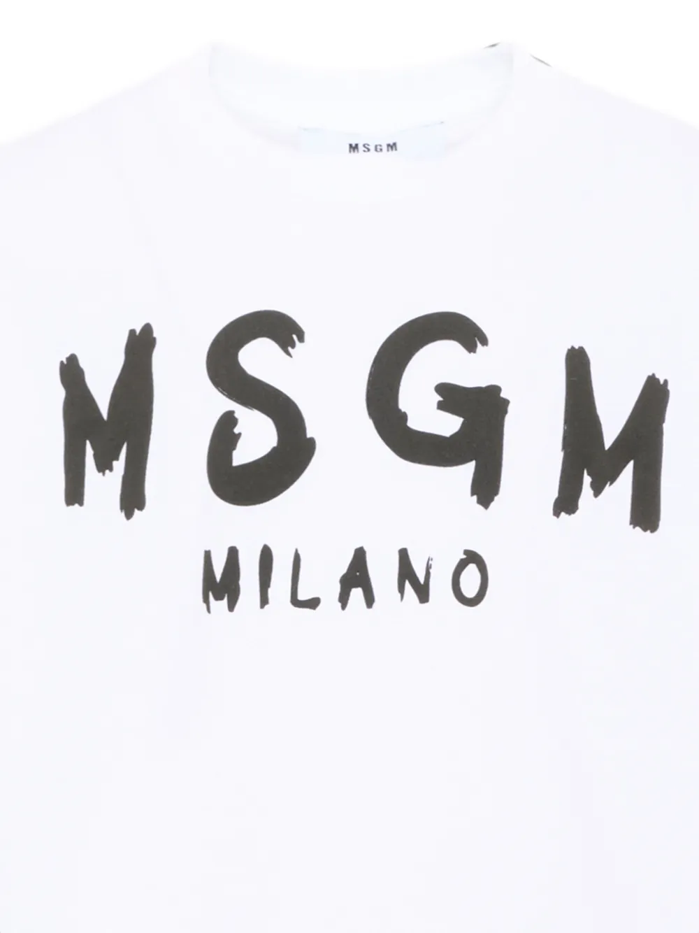 MSGM Kids T-shirt met lange mouwen en logo-print Wit