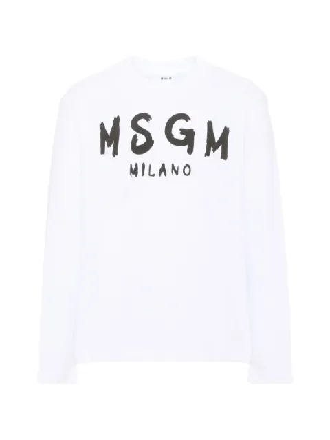 MSGM Kids logo-print long-sleeve T-shirt