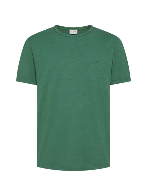 Sun68 logo-embroidered T-shirt