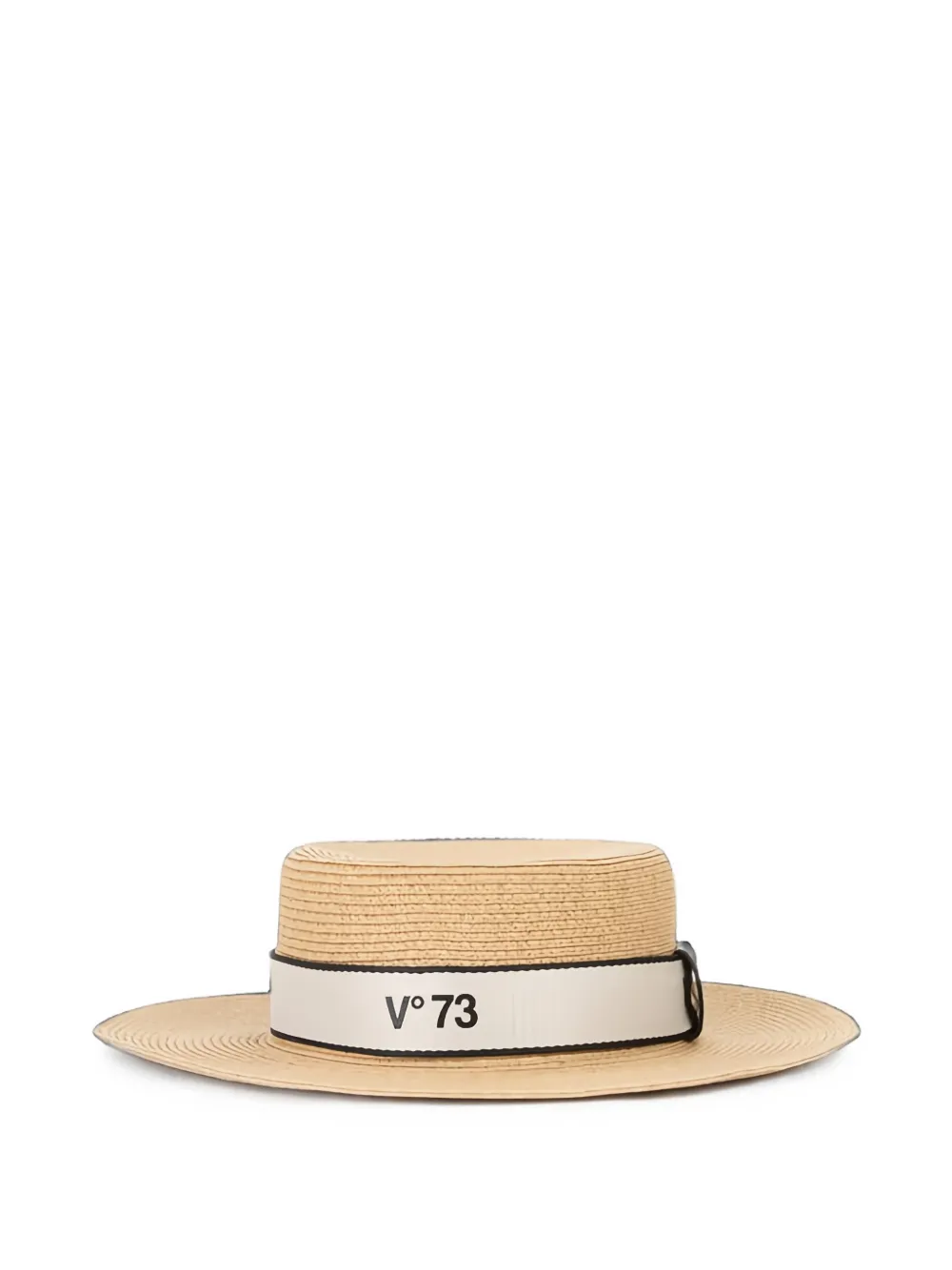V°73 Shane logo-tape woven hat - Toni neutri