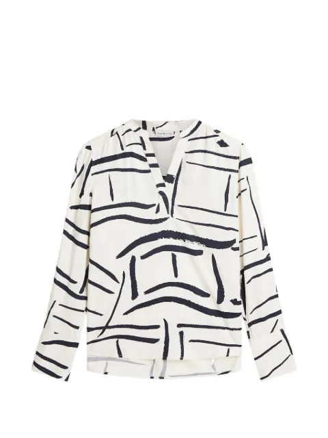 Tommy Hilfiger gold-tone button V-neck blouse