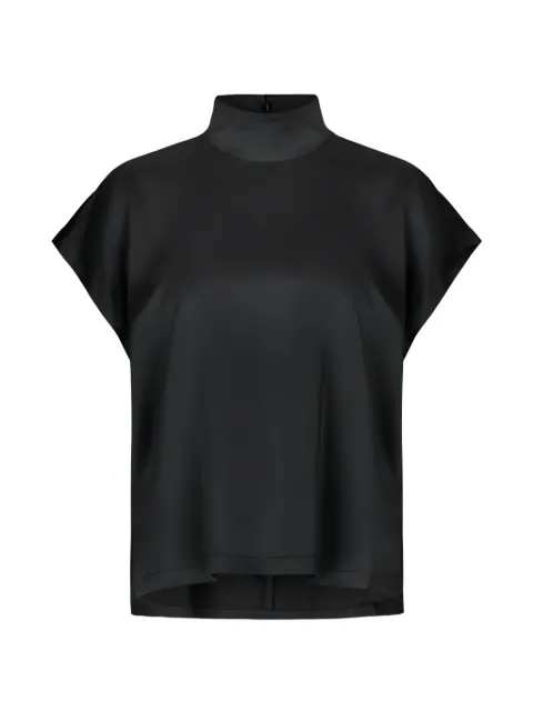 Drykorn Alaria satin stand-up collar blouse