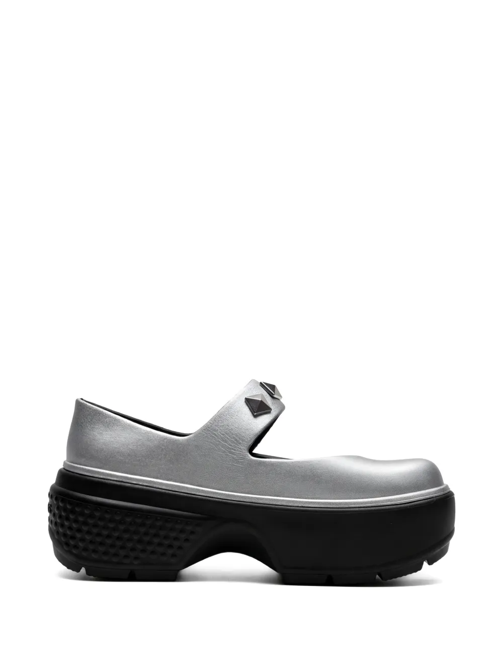 Crocs studded platform loafers - Argento