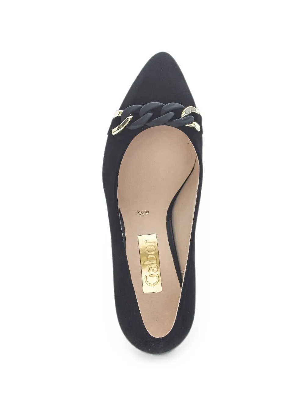 GABOR Pumps met blokhak en geknoopt detail Zwart