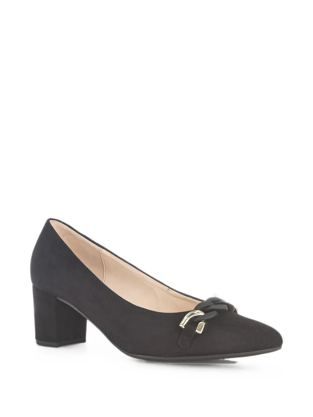GABOR Pumps met blokhak en geknoopt detail Zwart