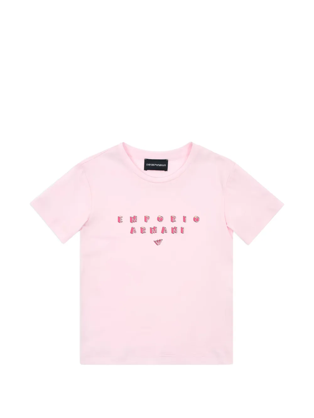 Emporio Armani Kids logo-print T-shirt - Rosa