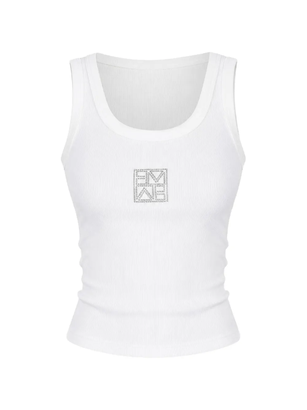 Marella logo-embellished ribbed top - Bianco