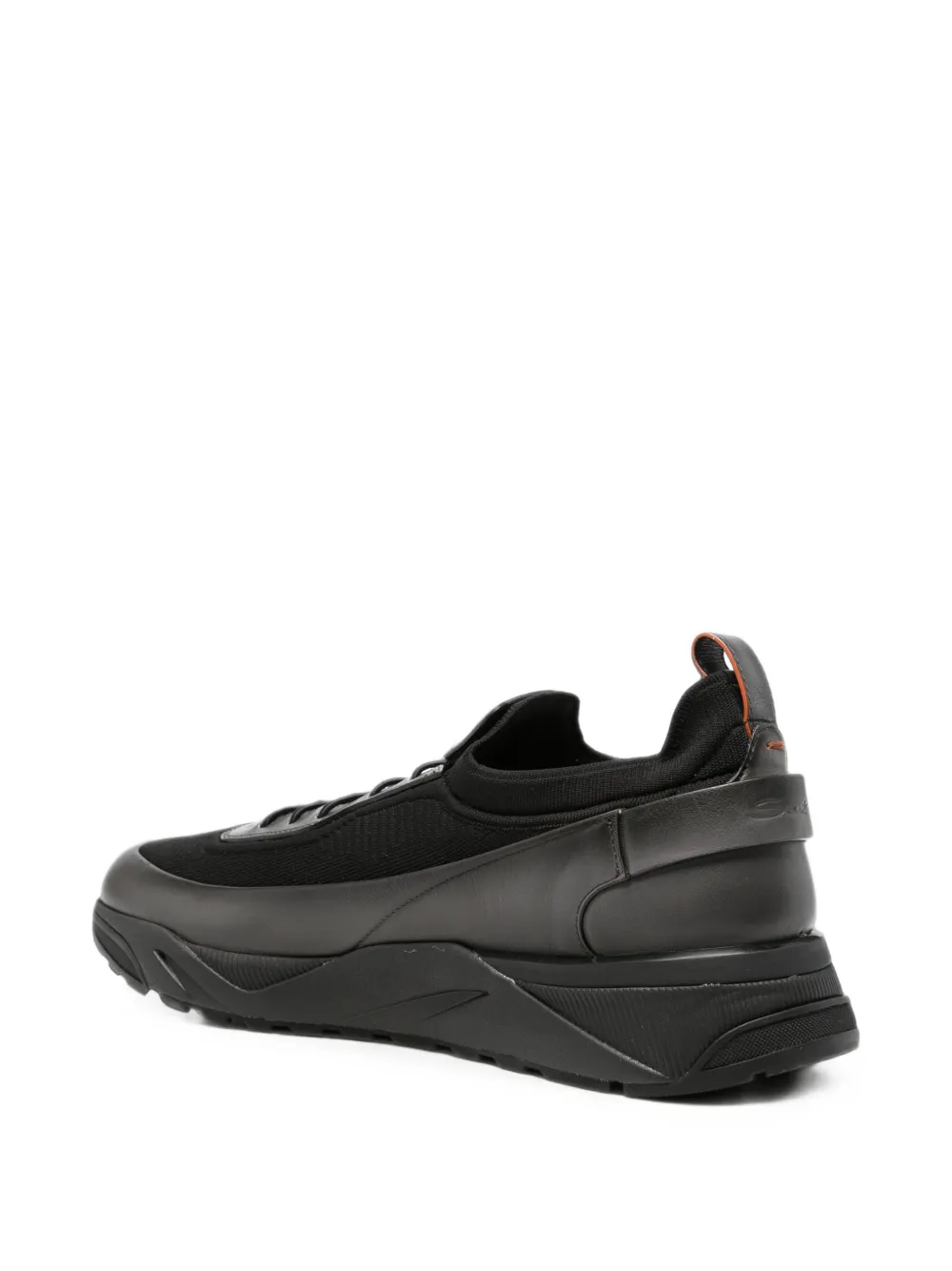 Santoni panelled low-top sneakers Zwart