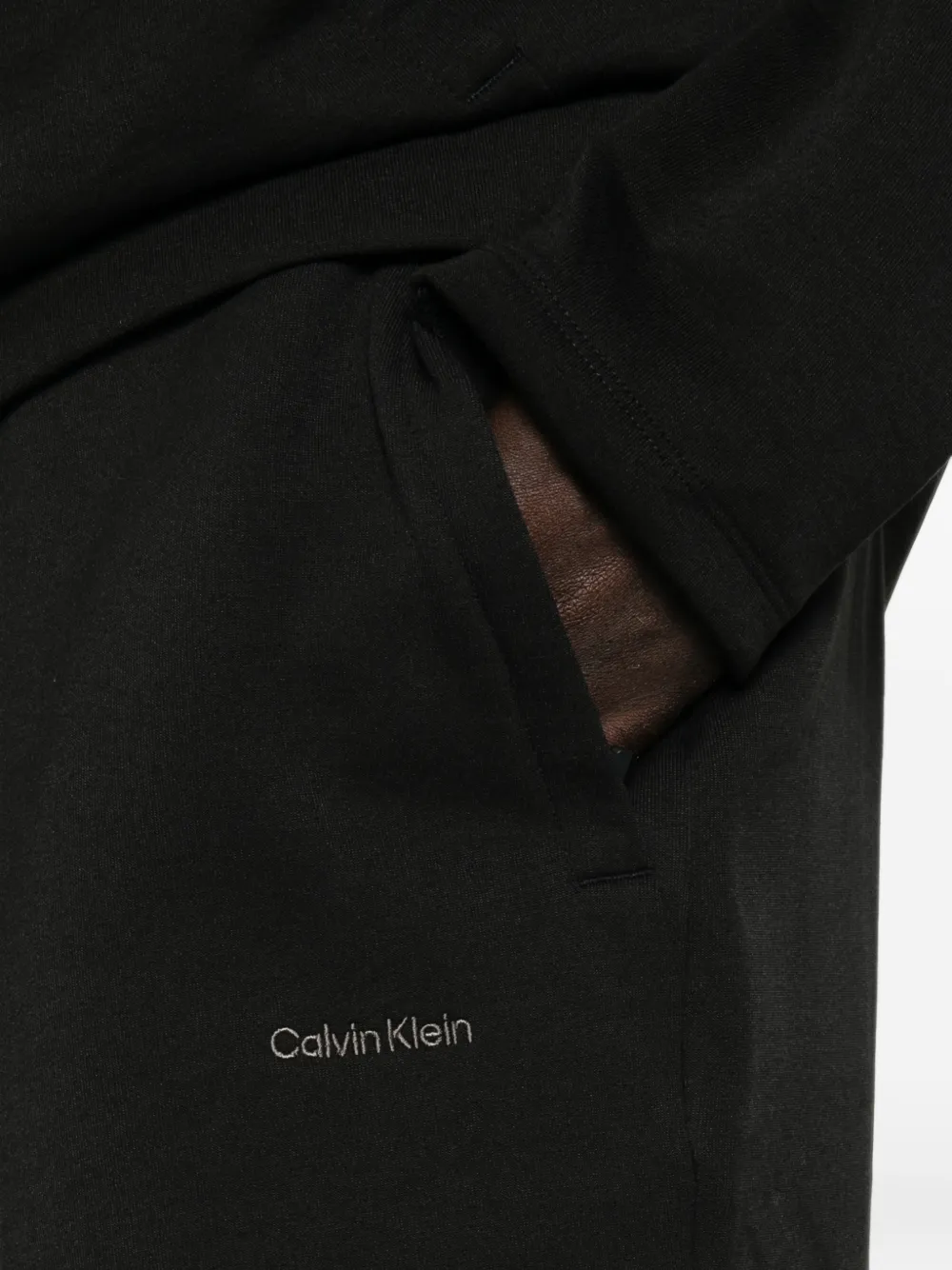 Calvin Klein Shorts met logoprint Zwart