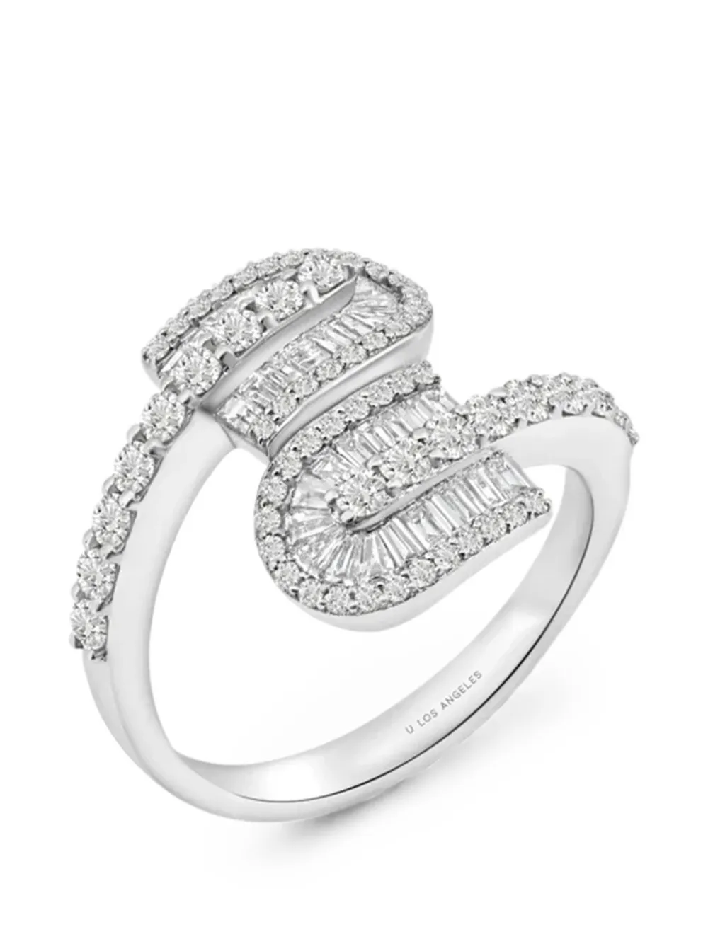 U LOS ANGELES U Duo diamond ring - Silber