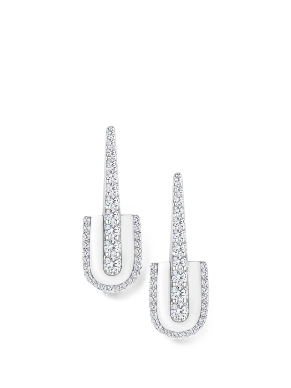 U LOS ANGELES Orecchini con quarzo e diamanti - Argento