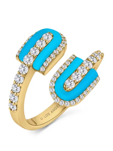 U LOS ANGELES U Duo turquoise and diamond ring