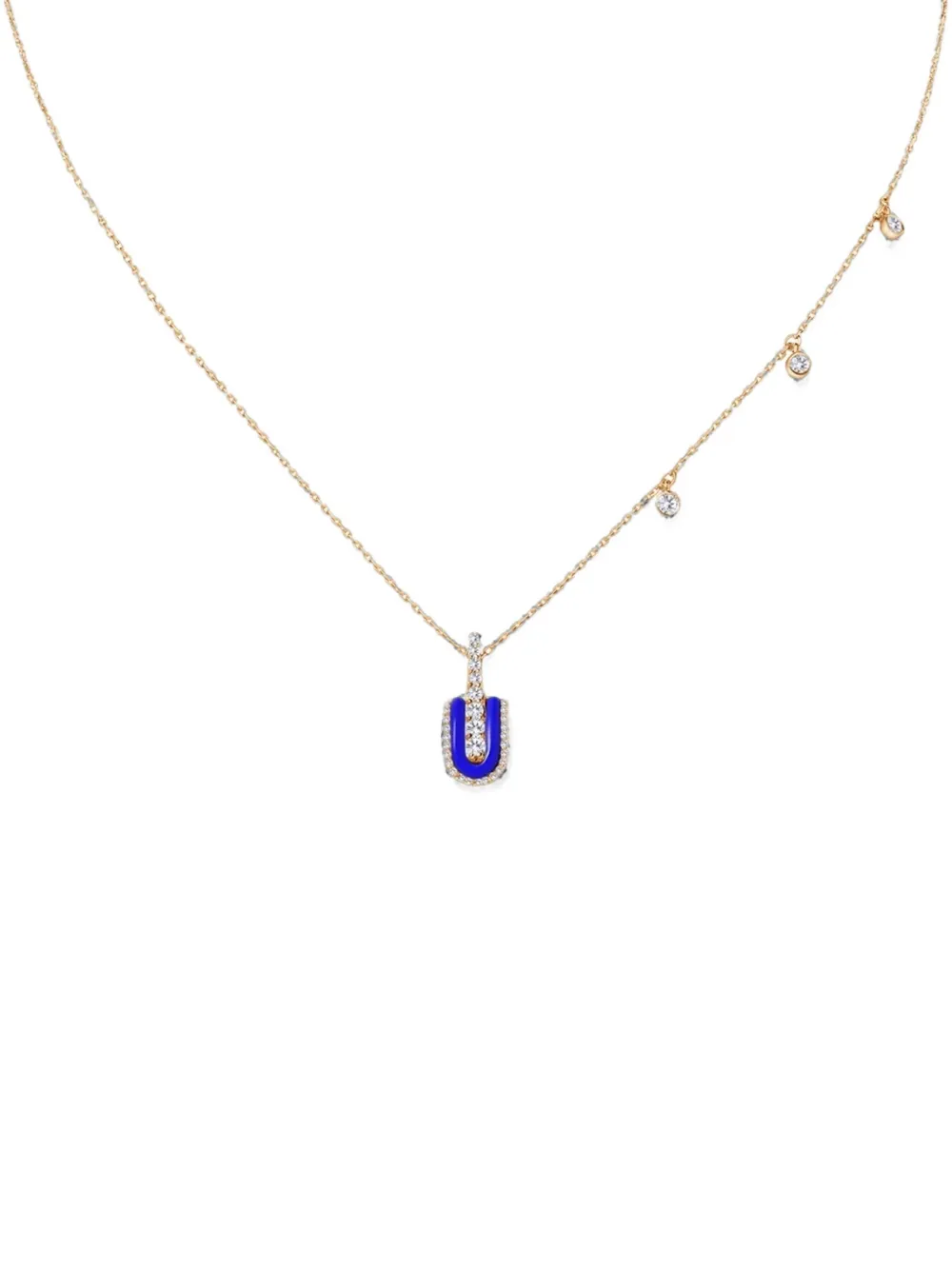 U LOS ANGELES U Solo lapis and diamond necklace - Gold
