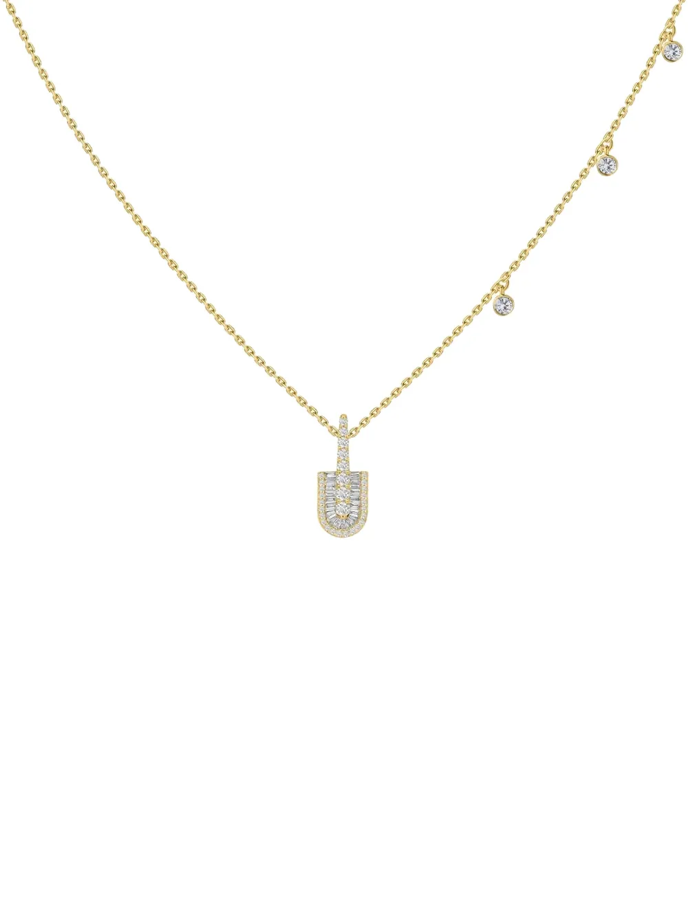 U LOS ANGELES Collana U Solo con diamanti - Oro