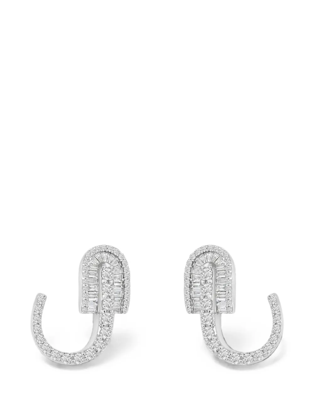 U LOS ANGELES U Huggie diamond earrings - Silber