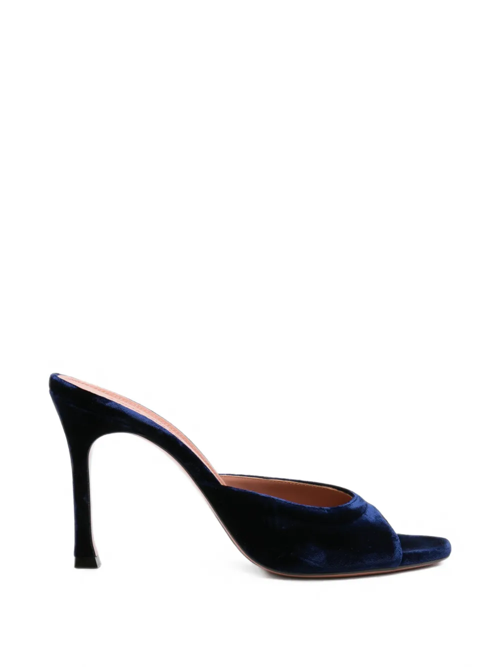 Amina Muaddi Alexa velvet sandals Blauw