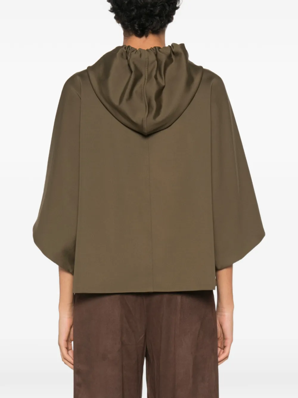 Max Mara Fidato jack met capuchon en rits Groen