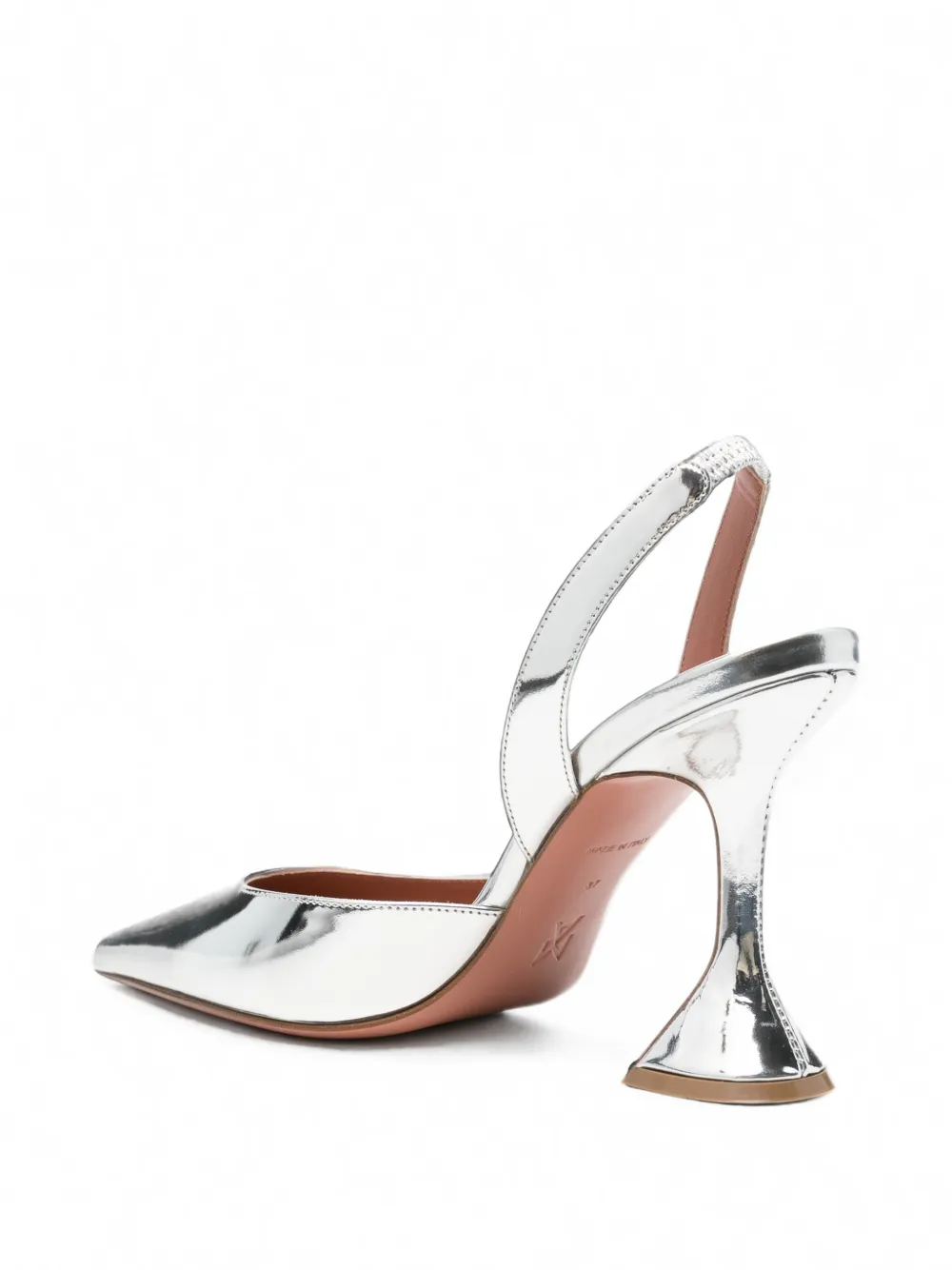 Amina Muaddi Hollis slingback pumps Zilver