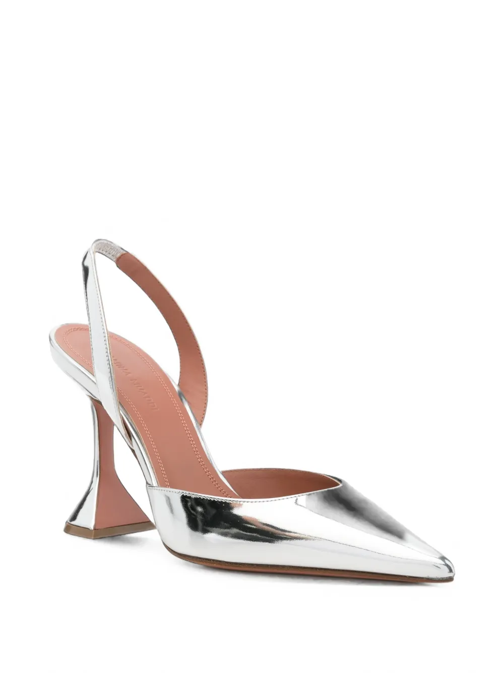 Amina Muaddi Hollis slingback pumps Zilver