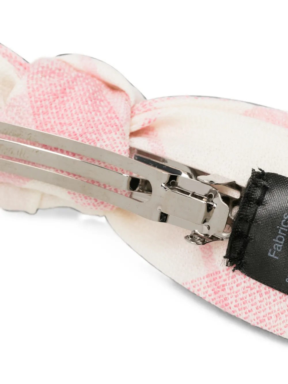 Vivienne Westwood Geruite haarclip met Orb-borduurwerk Beige