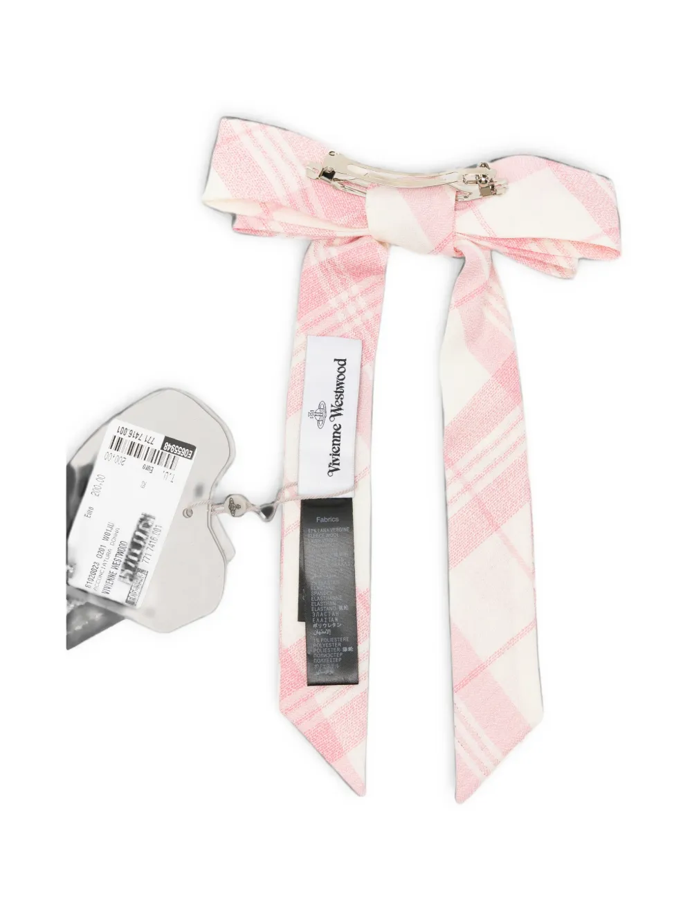 Vivienne Westwood Haarspeld met strik Beige
