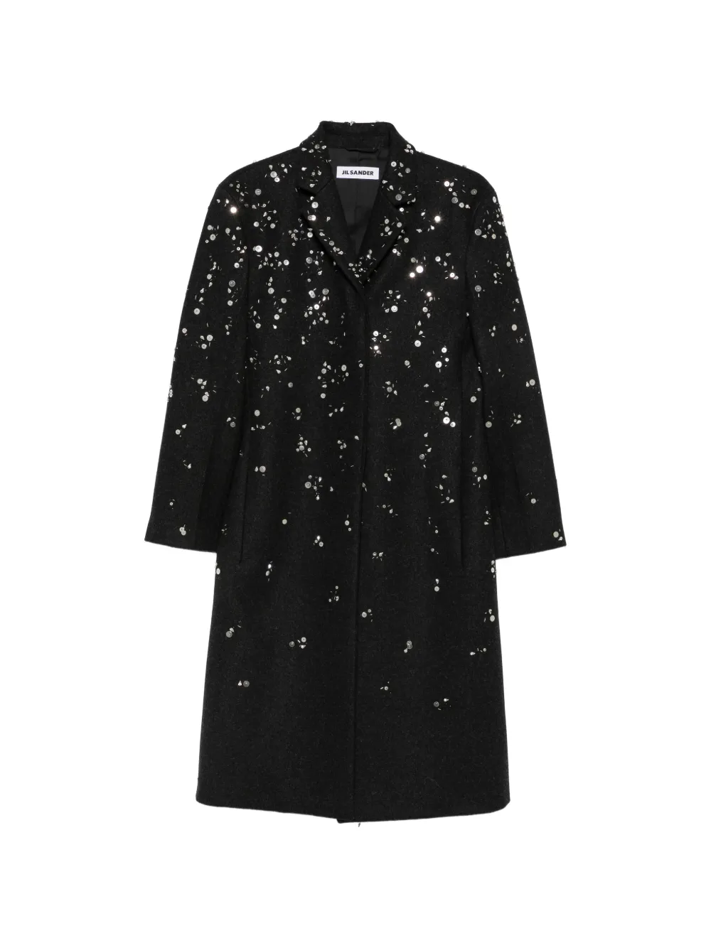 Jil Sander belted wool coat Zwart