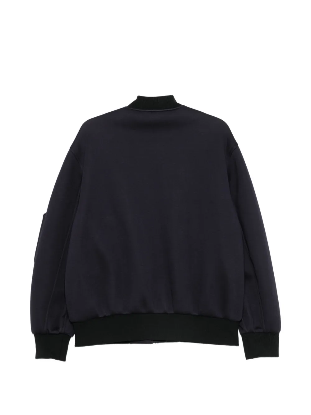 Plan C Zip-up Bomber Jacket In Blue