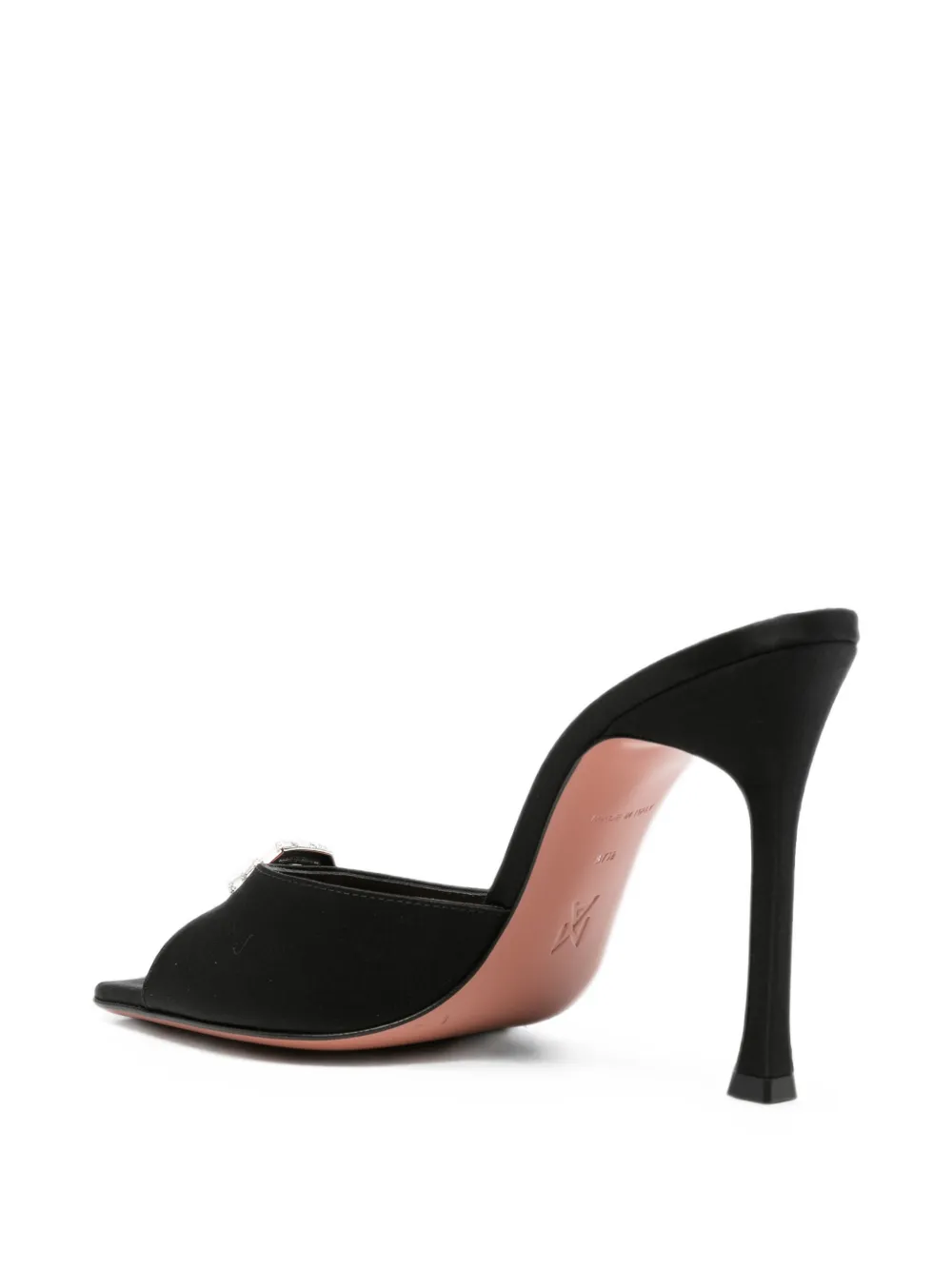 Amina Muaddi mini Camelia crystal-buckle sandals Zwart