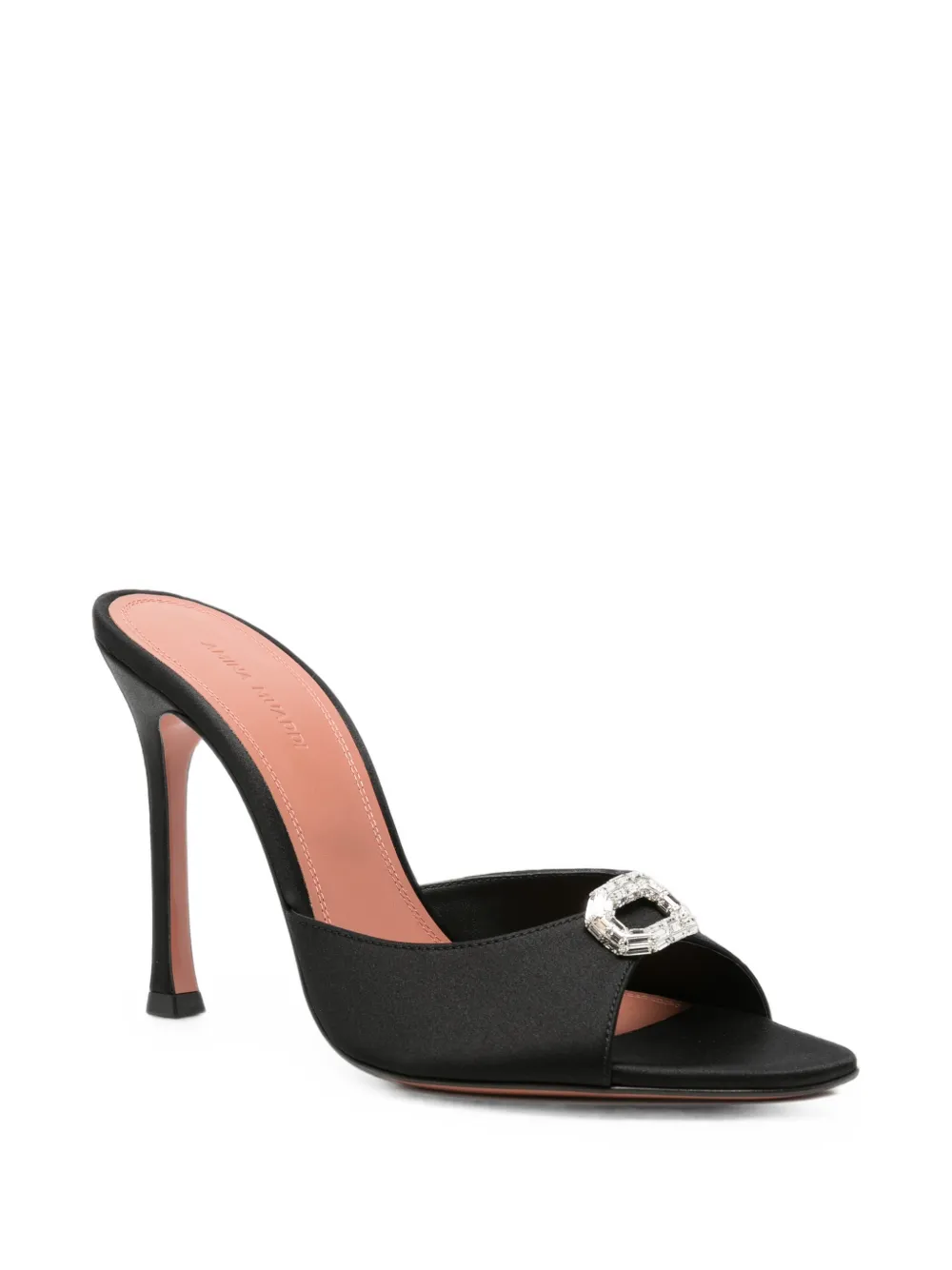 Amina Muaddi mini Camelia crystal-buckle sandals Zwart