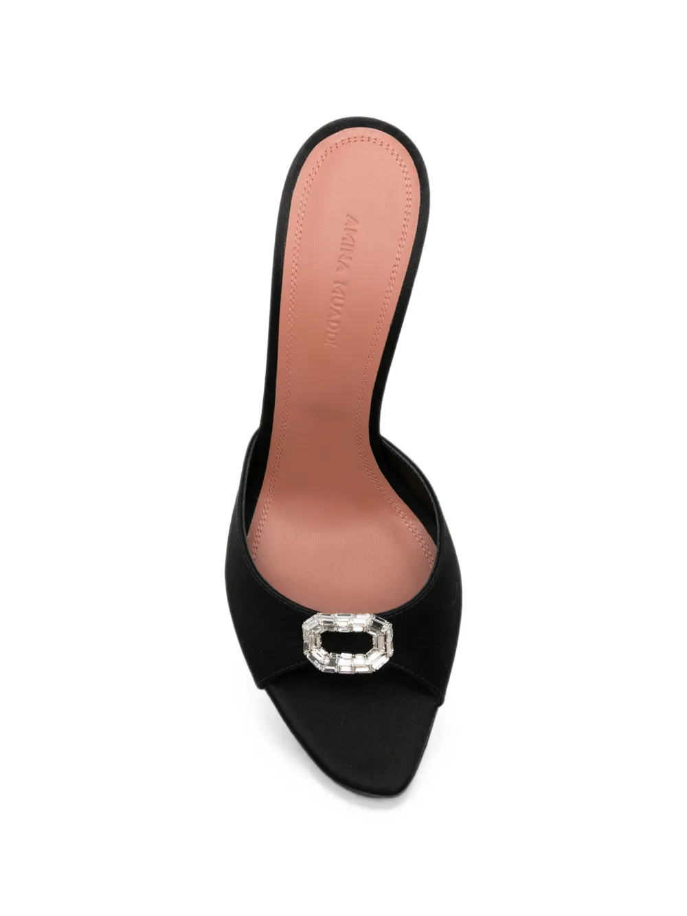 Amina Muaddi mini Camelia crystal-buckle sandals Zwart