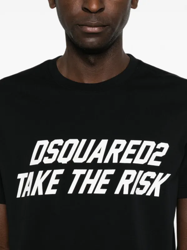 DSQUARED2 Take The Risk Cool Fit T-shirt | Black | FARFETCH AO