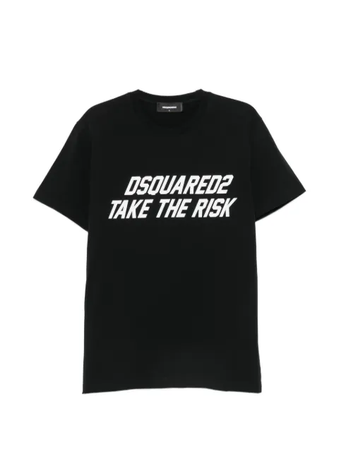 DSQUARED2 playera con eslogan estampado