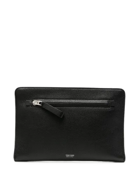 TOM FORD grained leather clutch bag