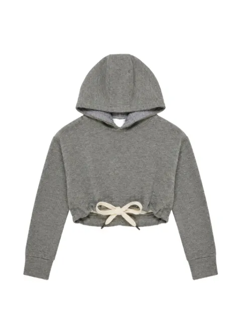 Miss Grant Kids drawstring cropped hoodie