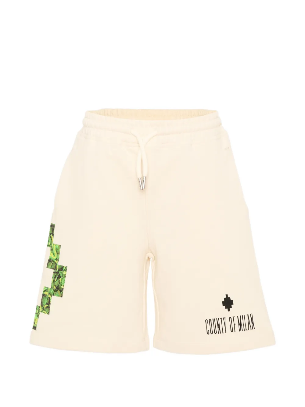 COUNTY OF MILAN cross-print drawstring shorts - Toni neutri