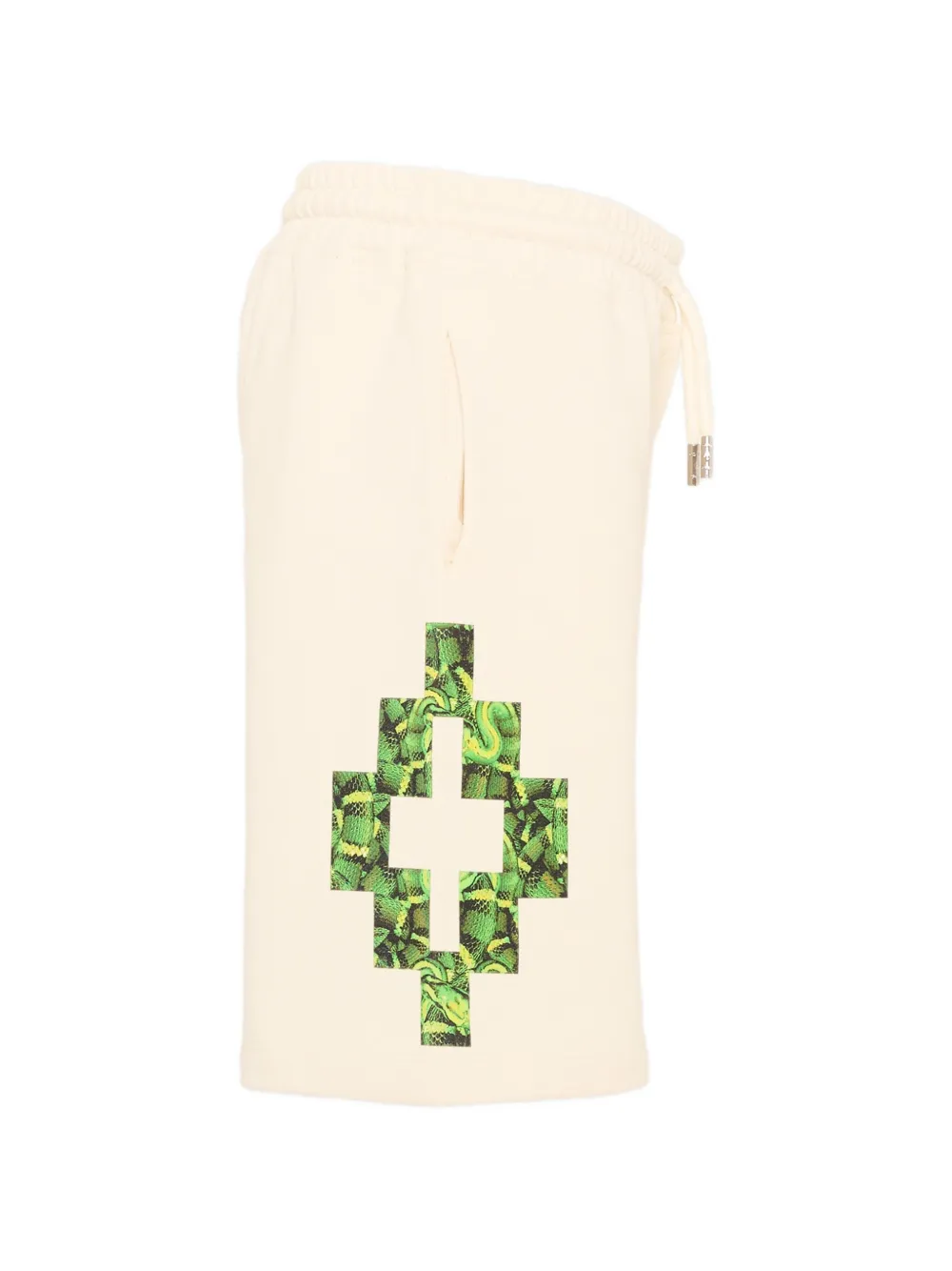 COUNTY OF MILAN KIDS Shorts met gekruiste print en trekkoord Beige