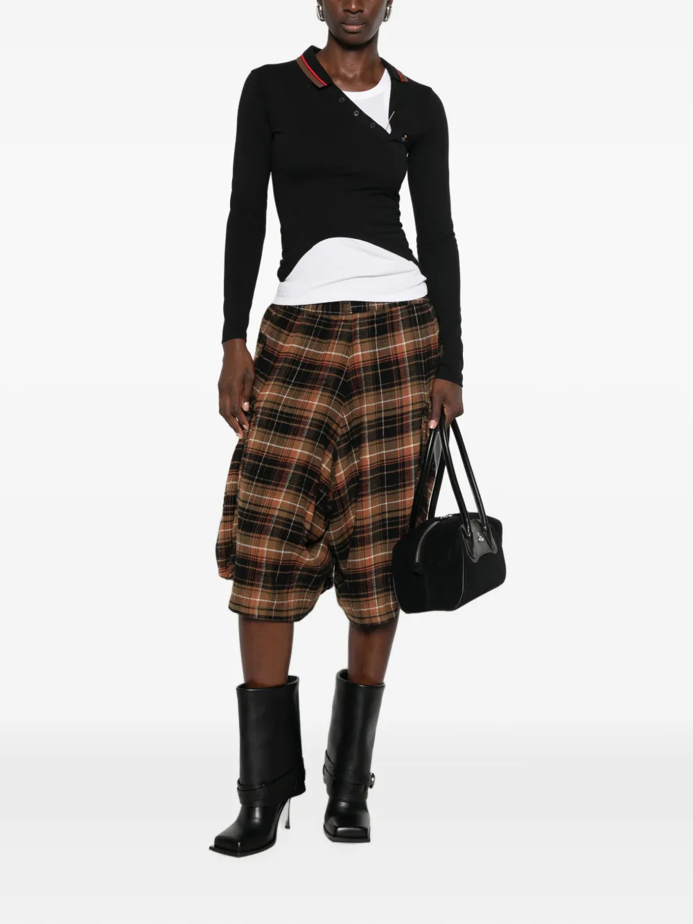 Vivienne Westwood asymmetric long-sleeve top - Schwarz