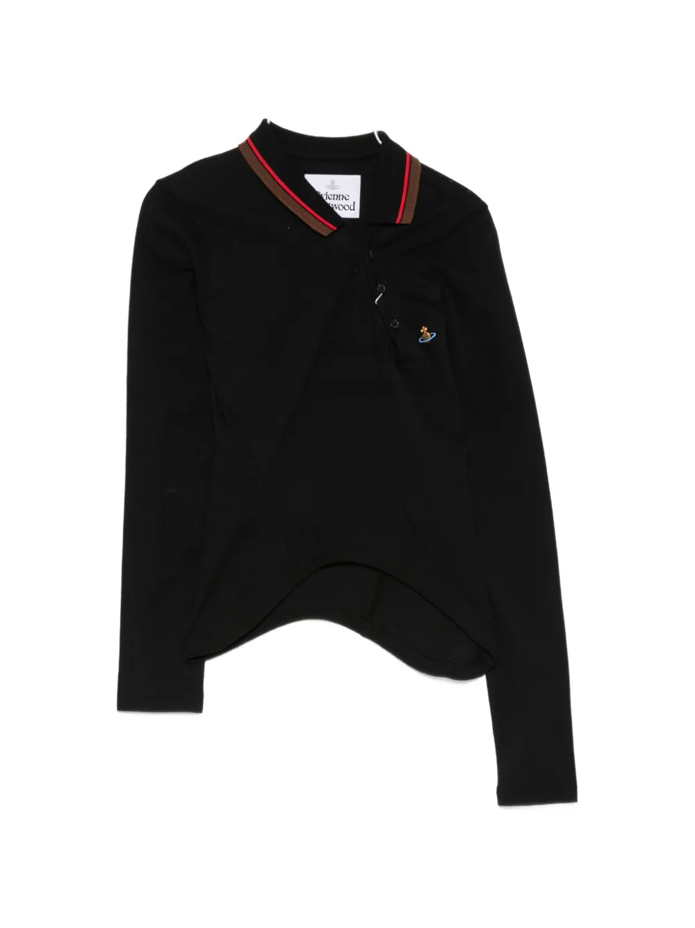 Vivienne Westwood asymmetric long-sleeve top - Nero
