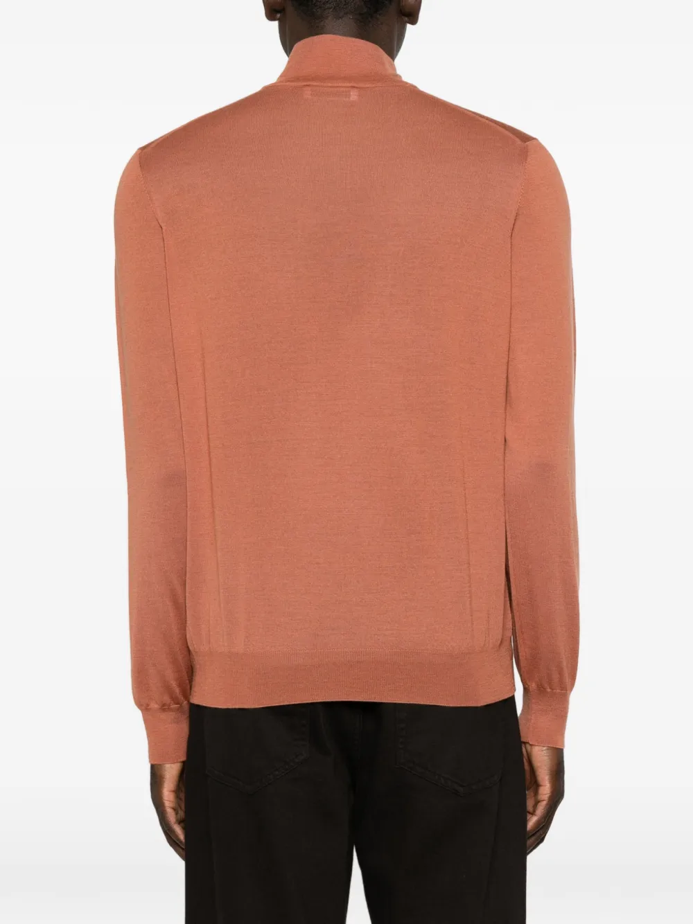 Gran Sasso quarter-zip knitted sweater Oranje