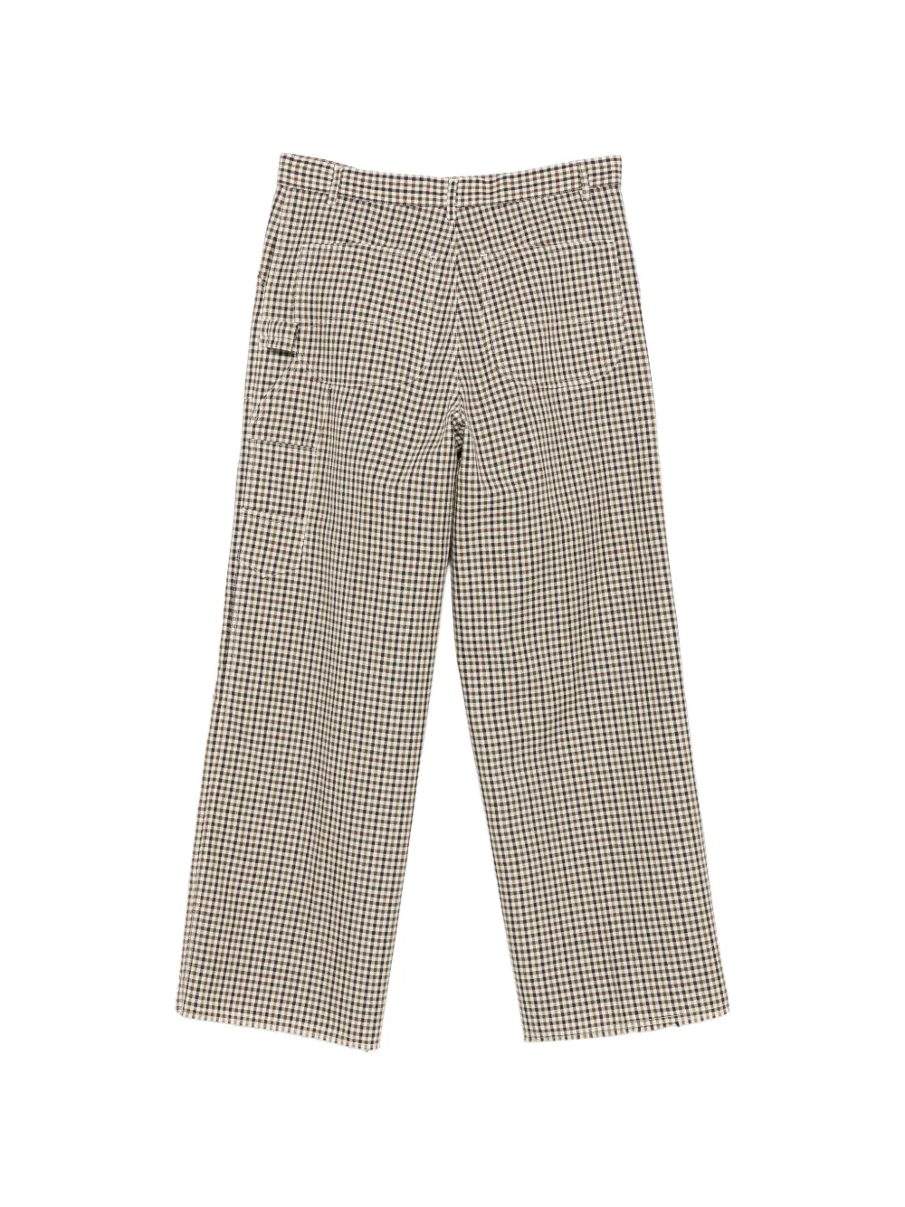 Plan C Geruite wollen broek Beige